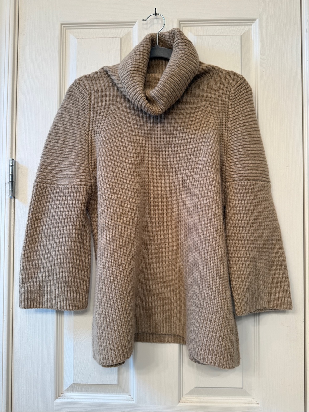 AllSaints | Taupe Ribbed Cowl Neck Sweater | Women’s M